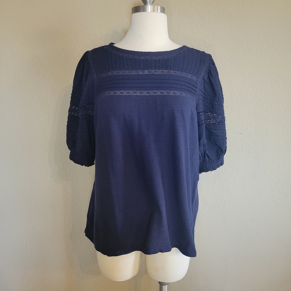 Navy Blue Women's Dress Shirt By LOFT